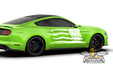 Load image into Gallery viewer, Side USA Flag Graphics Vinyl Decals For Ford Mustang