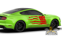 Load image into Gallery viewer, Side USA Flag Graphics Vinyl Decals For Ford Mustang
