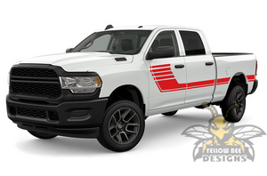 Side Hockey Graphics Kit Vinyl Decals Compatible with Dodge Ram 2500 Crew Cab 2018, 2019, 2020 
