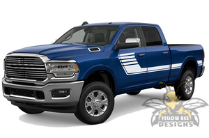 Side Hockey Graphics Kit Vinyl Decals Compatible with Dodge Ram 2500 Crew Cab 2018, 2019, 2020 
