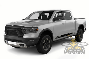Side Mountain Graphics Kit Vinyl Decal Compatible with Dodge Ram Crew Cab 1500