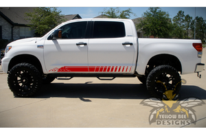 Stripes Graphics Kit Vinyl Decal Compatible with Toyota Tundra Crewmax. 2016, 2017, 2018, 2019, 2020
