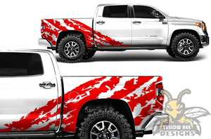Side Shred Graphics Kit Vinyl Decal Compatible with Toyota Tundra Crewmax 2018, 2019, 2020