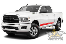 Load image into Gallery viewer, Side Stripes Graphics Vinyl Decal Compatible with Dodge Ram Crew Cab 3500 Bed 6&#39;4”