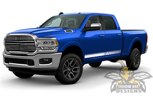 Side Stripes Graphics Vinyl Decal Compatible with Dodge Ram Crew Cab 3500 Bed 6'4”