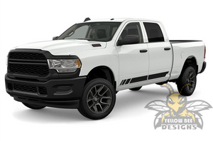 Side Stripes Graphics Kit Vinyl Decal Compatible with Dodge Ram 2500 Crew Cab 2018, 2019, 2020 