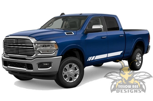 Side Stripes Graphics Kit Vinyl Decal Compatible with Dodge Ram 2500 Crew Cab 2018, 2019, 2020 