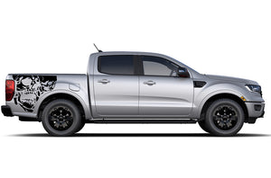 Skull Bed Side Vinyl Decals Compatible with Ford Ranger