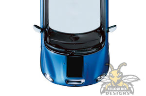 Solid Out Hood decals, vinyl Graphics for mini cooper hood stickers