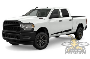 Spear Stripes Graphics Kit Vinyl Decals Compatible with Dodge Ram 2500 Crew Cab 2018, 2019, 2020