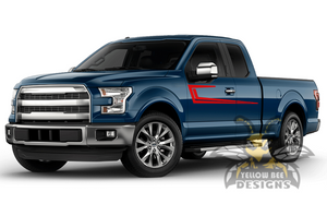 Speed Stripes Graphics decals for Ford F150 Super Crew Cab 6.5''
