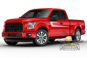 Speed Stripes Graphics decals for Ford F150 Super Crew Cab 6.5''