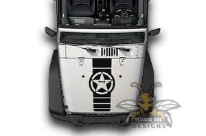Star Badge Hood decals JL Wrangler Hood Graphics stickers