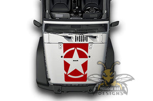 Star JK 2016 Hood Wrangler Decals Stickers Compatible with Jeep