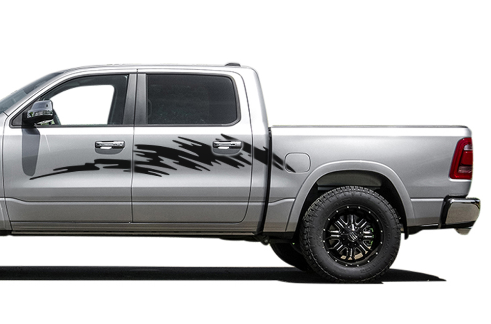 Strike Side Door Graphics Kit Vinyl Decal Compatible with Dodge Ram 1500 Crew Cab