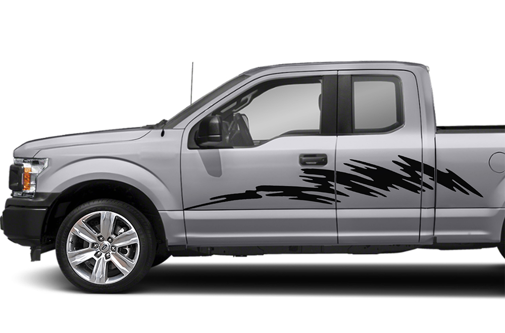 Strike Side Graphics decals for Ford F150 Super Crew Cab 6.5''