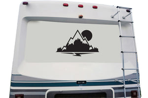 Sun & Mountains Graphics Decals For RV, Trailer, Camper Motor Home