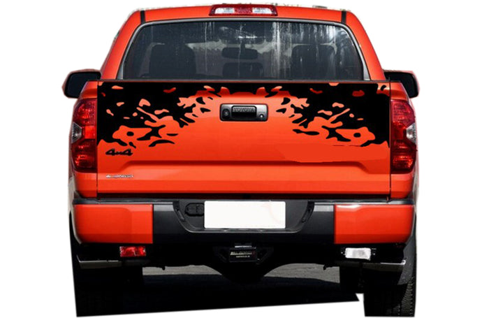 Tailgate Mud Graphics Kit Vinyl Decal Compatible with Toyota Tundra Crewmax