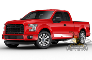 Three Line Stripes Graphics decals for Ford F150 Super Crew Cab 6.5''