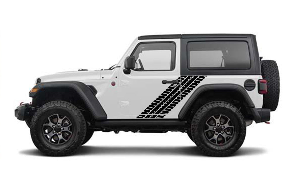 Jeep JL Wrangler Tire Tracks decals side stickers