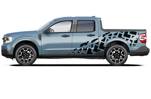 Tire Truck Side Graphics Vinyl Decals Compatible with Ford Maverick