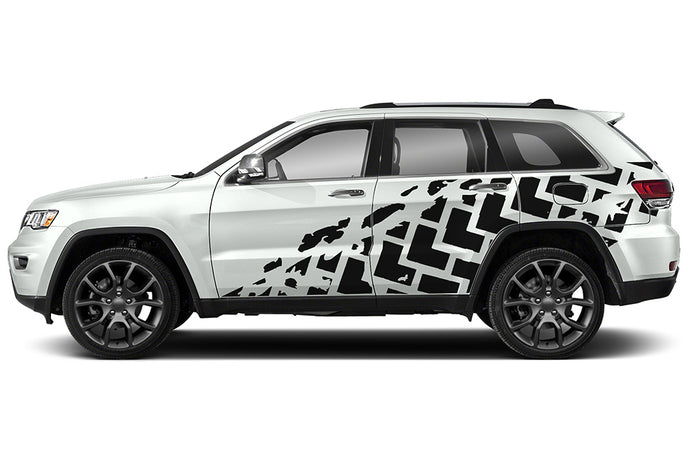 Tire Truck Side Graphics decals for Grand Cherokee