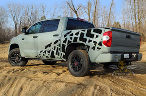 Tire Trucks Side Graphics Vinyl Decals for Toyota Tundra
