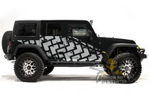 Load image into Gallery viewer, Tire Tracks Graphics Kit Vinyl Decal Compatible with Jeep JK Wrangler 4 Door 2007-2018 