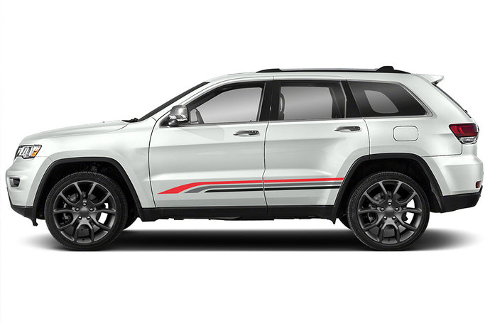 Triple Colors Side Stripes Graphics decals for Grand Cherokee