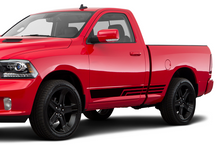 Load image into Gallery viewer, Triple Side Stripes Graphics Vinyl Decals Compatible with Dodge Ram Regular Cab 1500