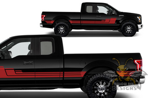 Triple Hockey decals Graphics Ford F150 Super Crew Cab 6.5'' stripes