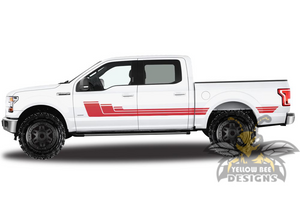 Triple Hockey Side decals Graphics Ford F150 Super Crew Cab stripes 2019, 2020, 2021