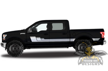 Load image into Gallery viewer, Triple Hockey Side decals Graphics Ford F150 Super Crew Cab stripes 2019, 2020, 2021