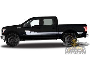 Triple Hockey Side decals Graphics Ford F150 Super Crew Cab stripes 2019, 2020, 2021