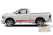 Load image into Gallery viewer, Triple Side Graphics Decals for Dodge Ram 1500 Regular Cab stripes