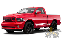 Load image into Gallery viewer, Triple Side Graphics Decals for Dodge Ram 1500 Regular Cab stripes
