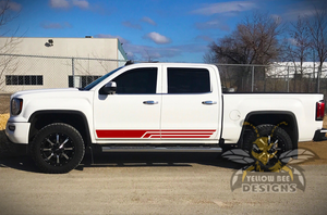 Triple Stripes Graphics Vinyl Decals Compatible with GMC Sierra decals