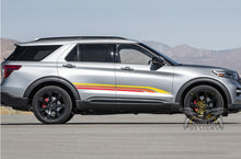 Load image into Gallery viewer, Triple Stripes Red Yellow Orange Graphics For Ford Explorer decals