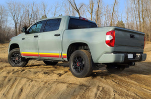 Triple Yellow Orange Red Stripes Graphics Decals for Toyota Tundra