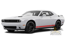 Load image into Gallery viewer, Twin Belt Stripes Graphics Vinyl Decal Compatible with Dodge Challenger