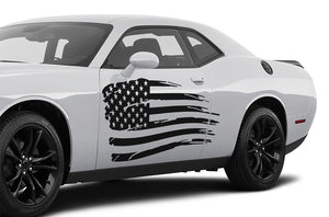 USA Door Side Graphics Vinyl Decals for Dodge Challenger