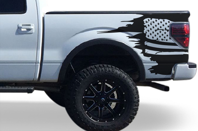 Ford F150 USA Flag Decals Stickers Bed Graphics Compatible With F150