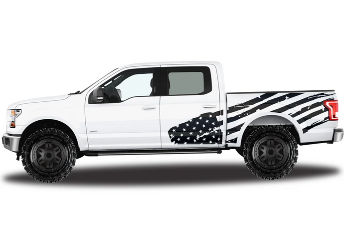 Ford F150 USA Flag Decals Bed Stickers Graphics Compatible With F150