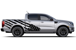 USA Flag Bed Vinyl Decal Compatible with Ford Ranger