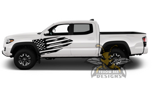 USA Flag Door Side Graphics for Toyota Tacoma Decals