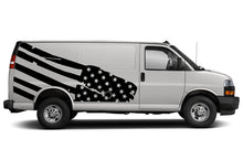 Load image into Gallery viewer, USA Flag Graphics Vinyl Decals Compatible with Chevrolet Express