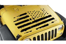 Load image into Gallery viewer, USA Flag Hood Graphics Vinyl Decals Compatible with Jeep JK Wrangler 2007-2018