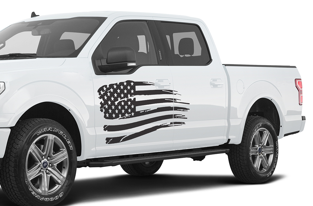 Ford F150 Decals USA Flag Side Graphics Compatible With Ford F150