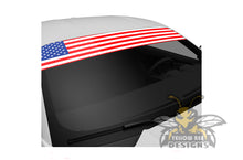 Load image into Gallery viewer, USA Flag Sun Strip Decal Vinyl Windshield Banner Universal Visor Sticker 60 x 10  inches