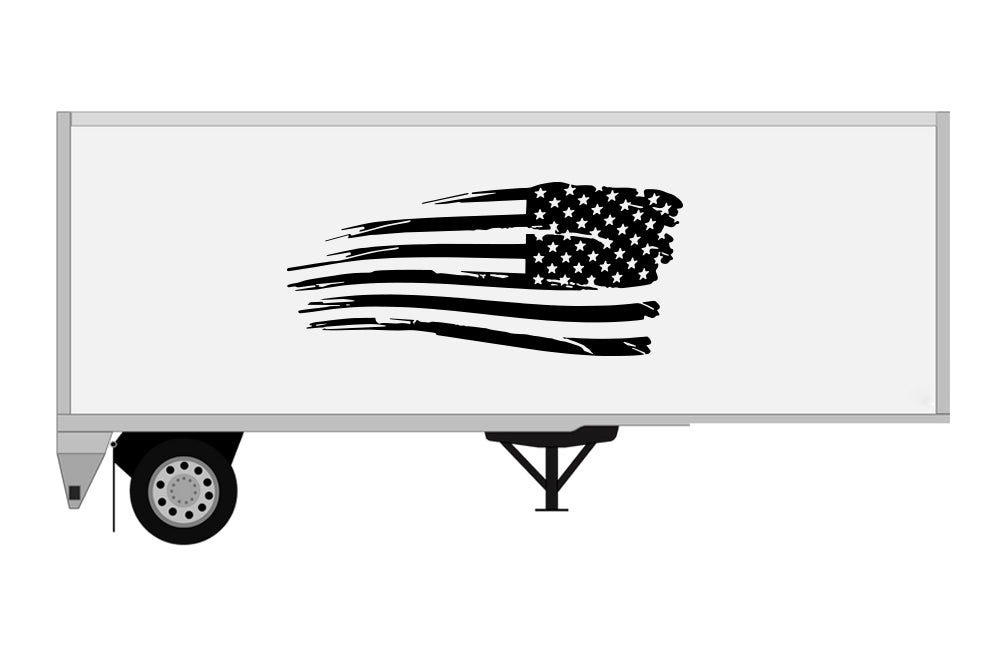 USA Flag Truck Trailer, Hauler, Camper, MotorΗome, Caravan Decals, Graphics  Kits